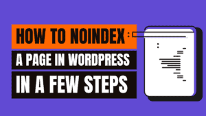 ​how to noindex a page in wordpress