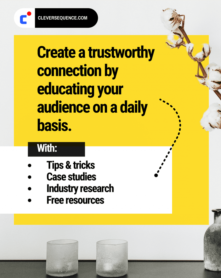 Benefits of social media for any business - Create a trustworthy connection by educating your audience on a daily basis - Tips & tricks Case studies Industry research Free resources