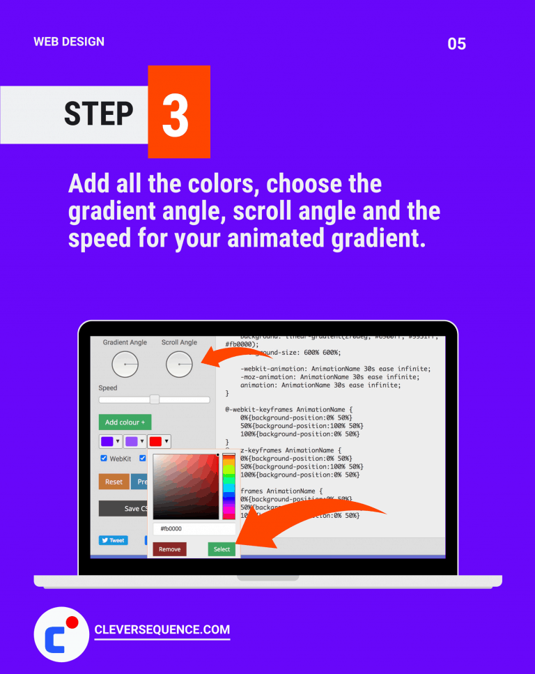 How to create an animated gradient background 5