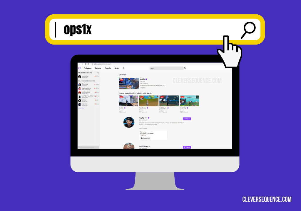 Search the name of your favorite streamer's channel - how to donate on twitch without Paypal