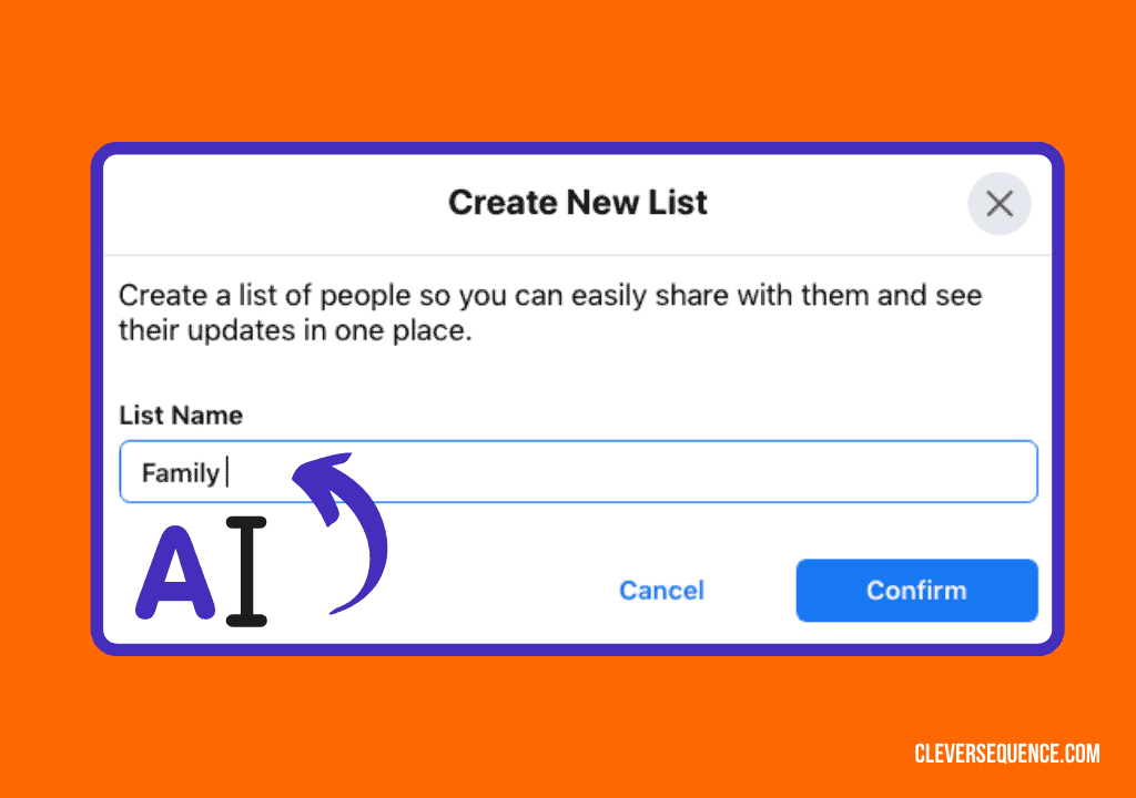 Step 4_ Name Your New List - how do I stop my comments showing up on friends news feed