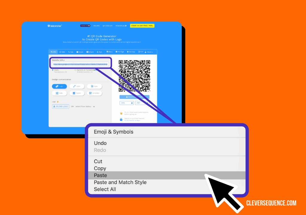 Step 4_ Paste Your Google Form URL Into the QR Code Generator