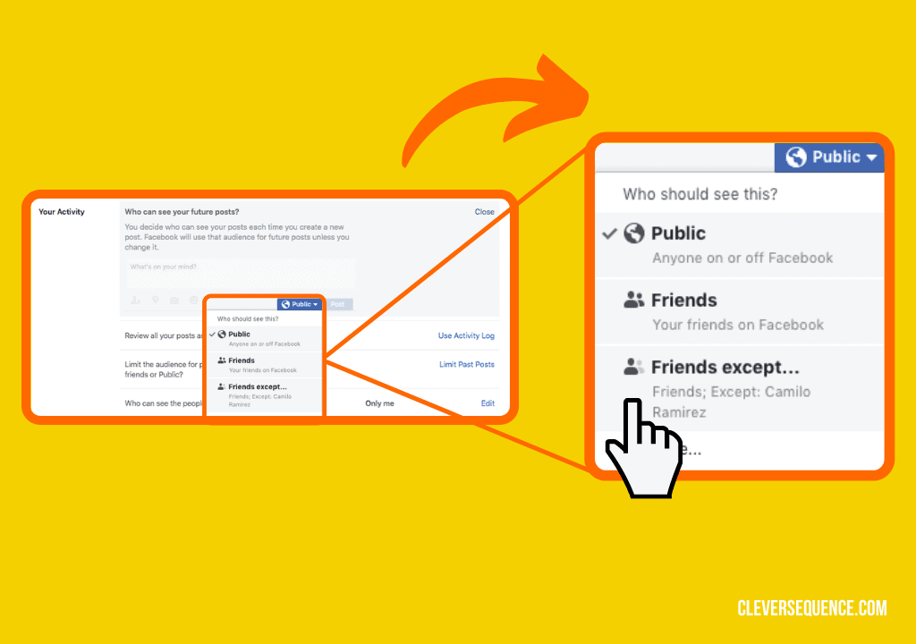 Step 8_ Change “Your Activity” - how do I stop my comments showing up on friends news feed