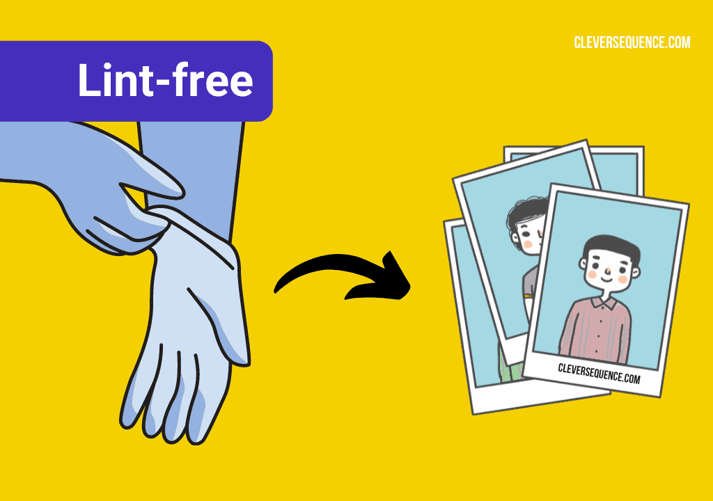 use lint free gloves to scan old photos for the best resolution