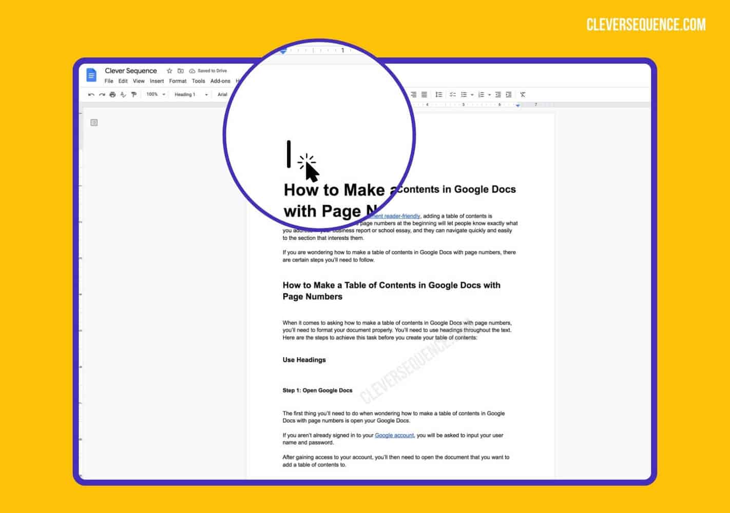 How to Make a Table of Contents in Google Docs With Page Numbers