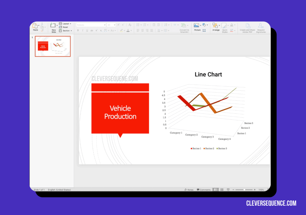charts for presentations - line chart