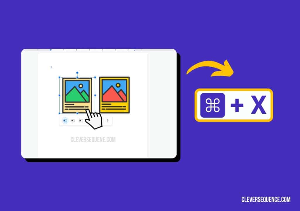 how to put images side by side in Google Docs - cut the first picture