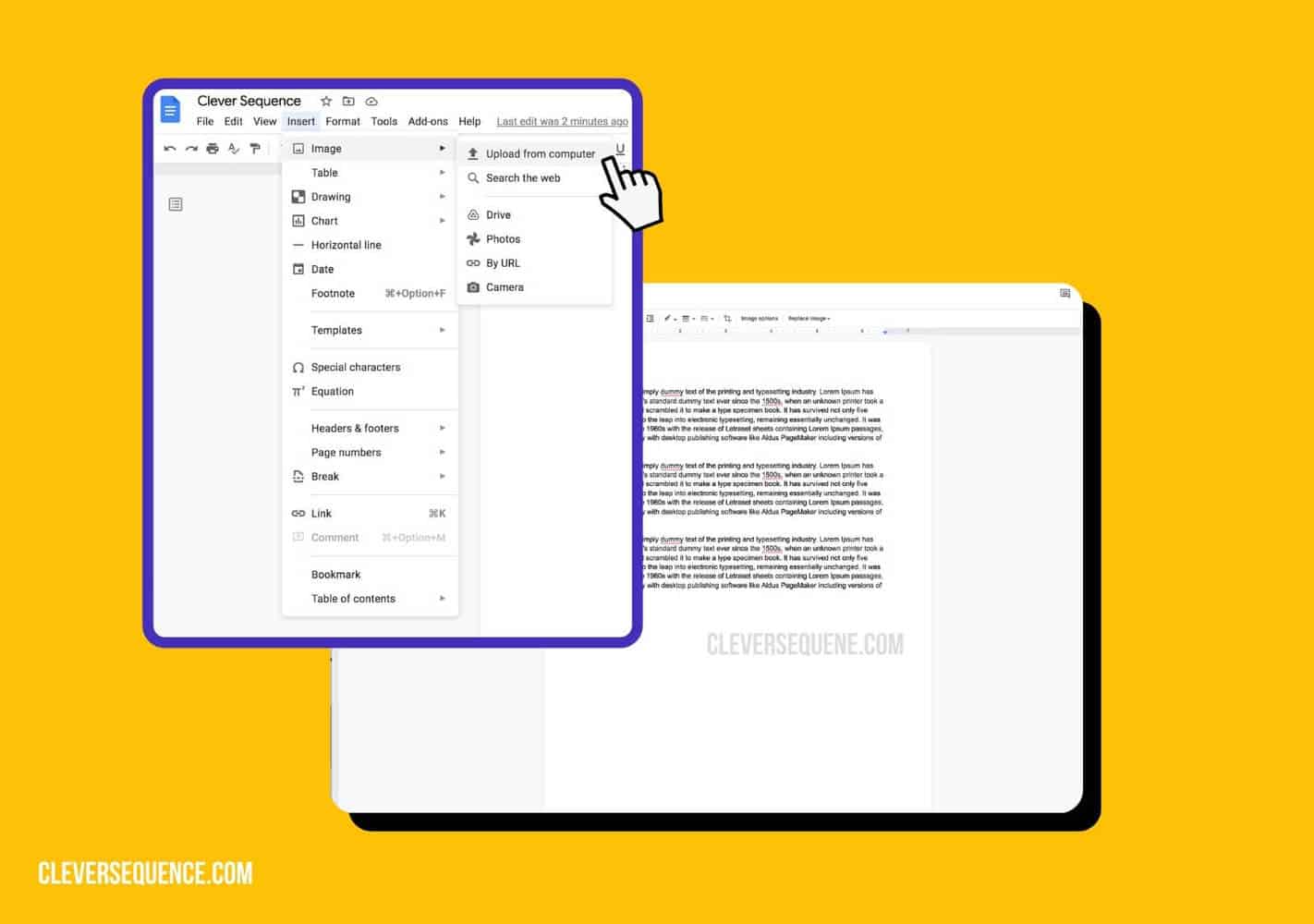 how to put images side by side in Google Docs - insert both images
