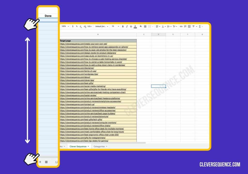 how to make a checklist in Google Sheets - select the column