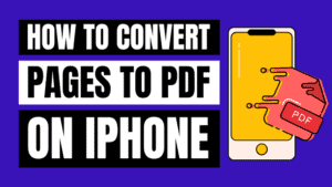 How to convert pages to PDF on iPhone