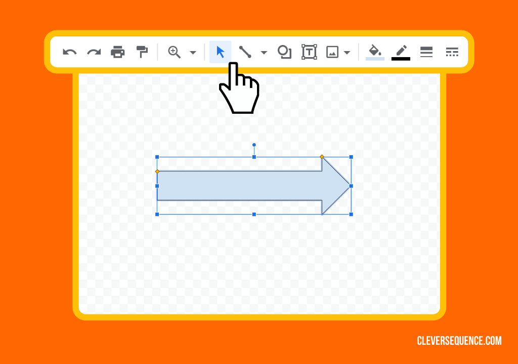 add a shape - how to move a drawing in Google Docs