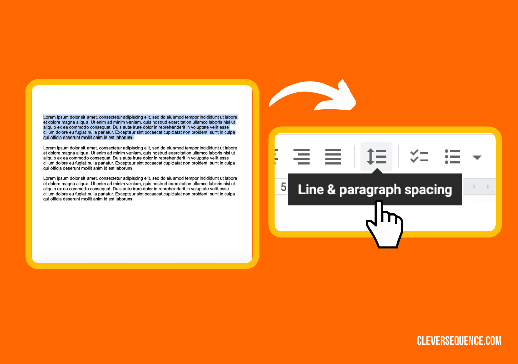 click on line and paragraph spacing - how to double space on Google Docs app