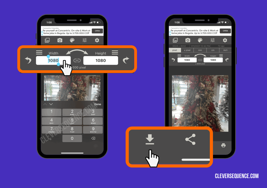 how to make a video file smaller on iPhone - change the dile width and length