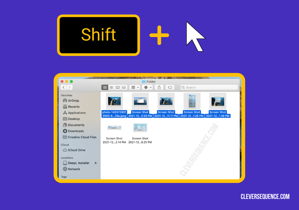 press shift and select all the pictures - how to make a photo smaller on Mac