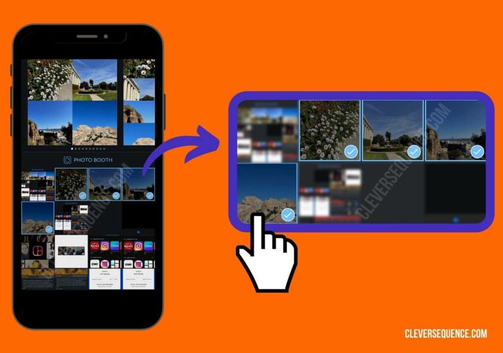 Add Your Photos to the app how to stitch photos together on iPhone