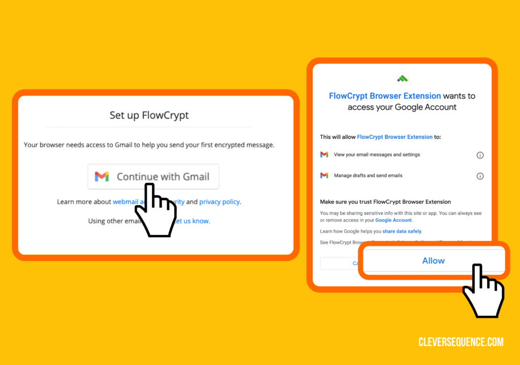 Allow FlowCrypt Access to your gmail account - How to open encrypted emails in Gmail