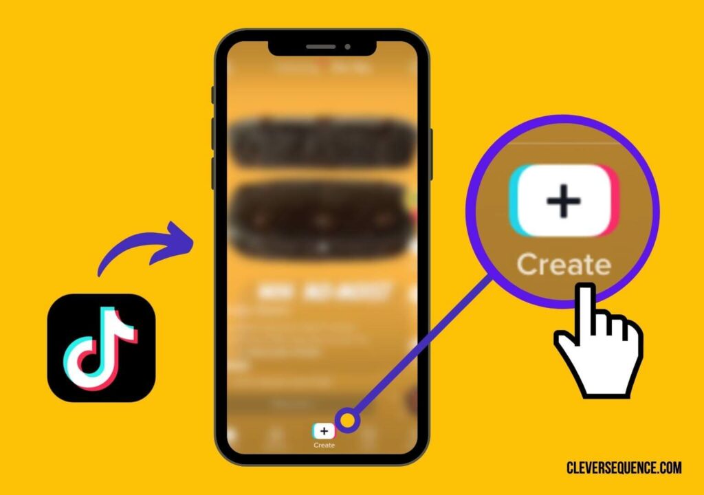 Click on the plus Icon how to edit videos on tiktok from camera roll