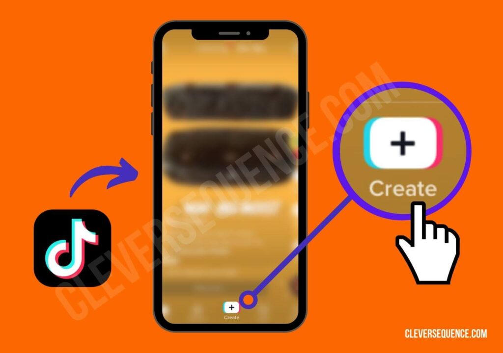 Click the plus Button on the tiktok app how to edit videos on tiktok from camera roll