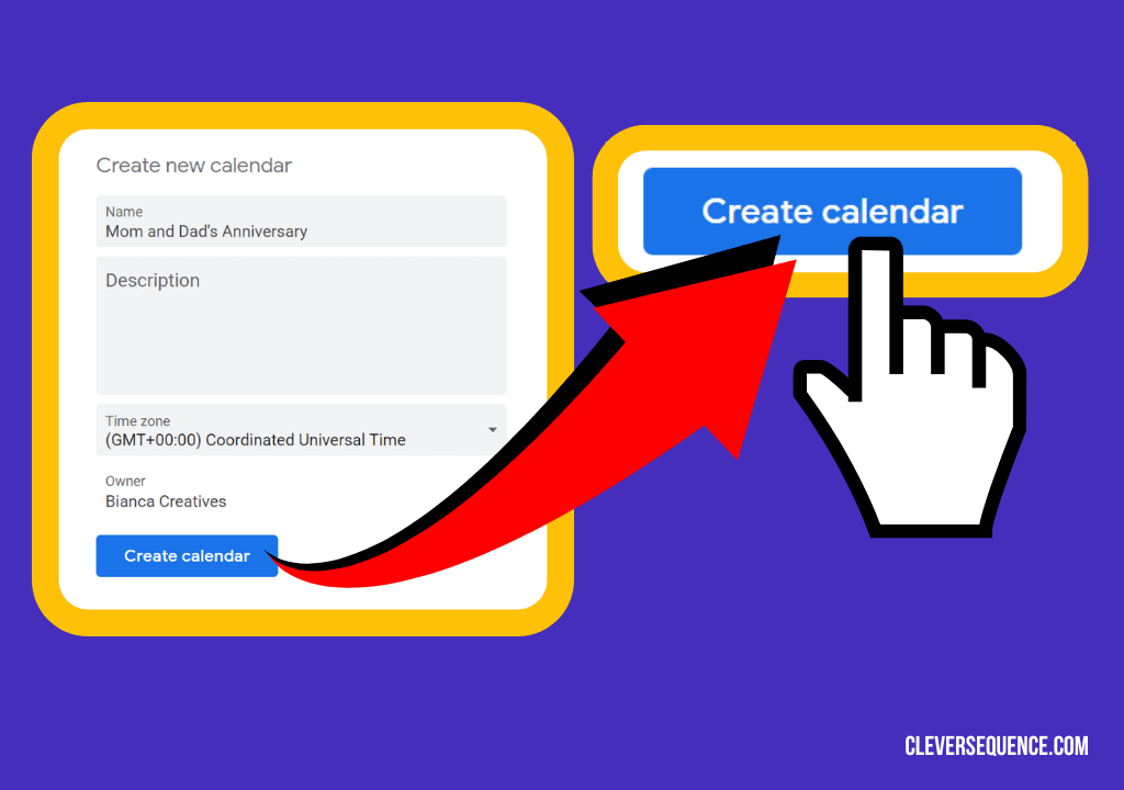 Create a new calendar using the above steps or open an old one how to sync Google calendar with another person