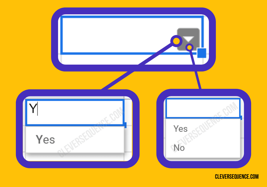 Input the Yes and No Data How to add Yes or No in Google Sheets