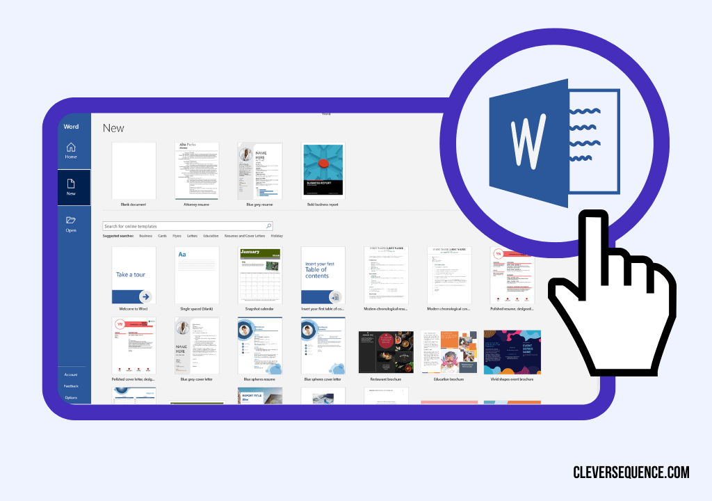 Open Word how to create a newsletter in Word