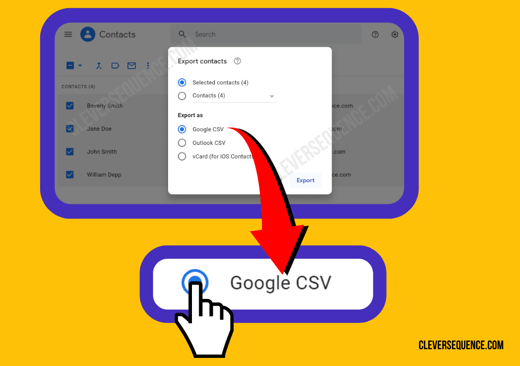 Use the Google CSV version how to export contacts from Gmail to Excel