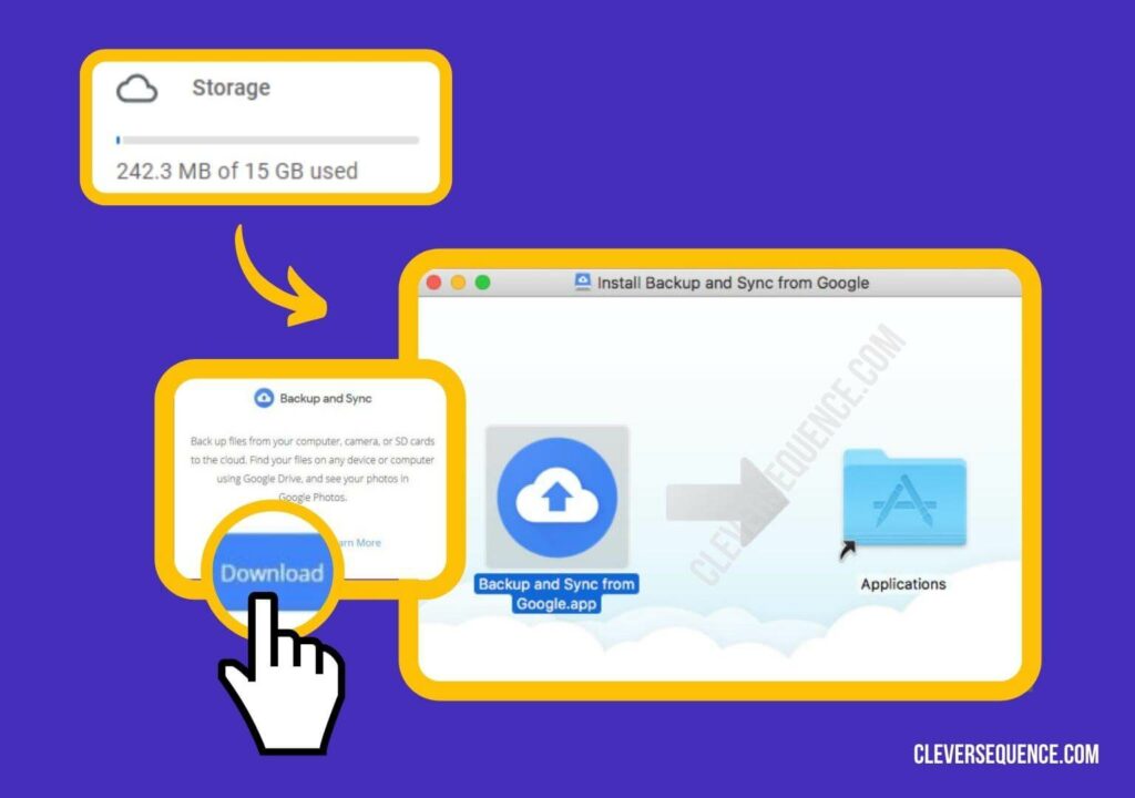 download back and sync app how to backup Mac to Google Drive