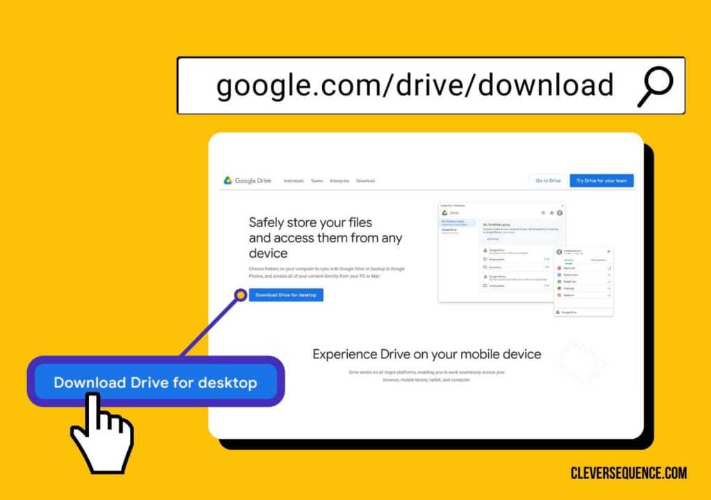 go to google drive and download the desktop app backup computer to Google Drive