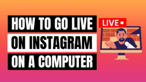 how to go live on instagram on a computer