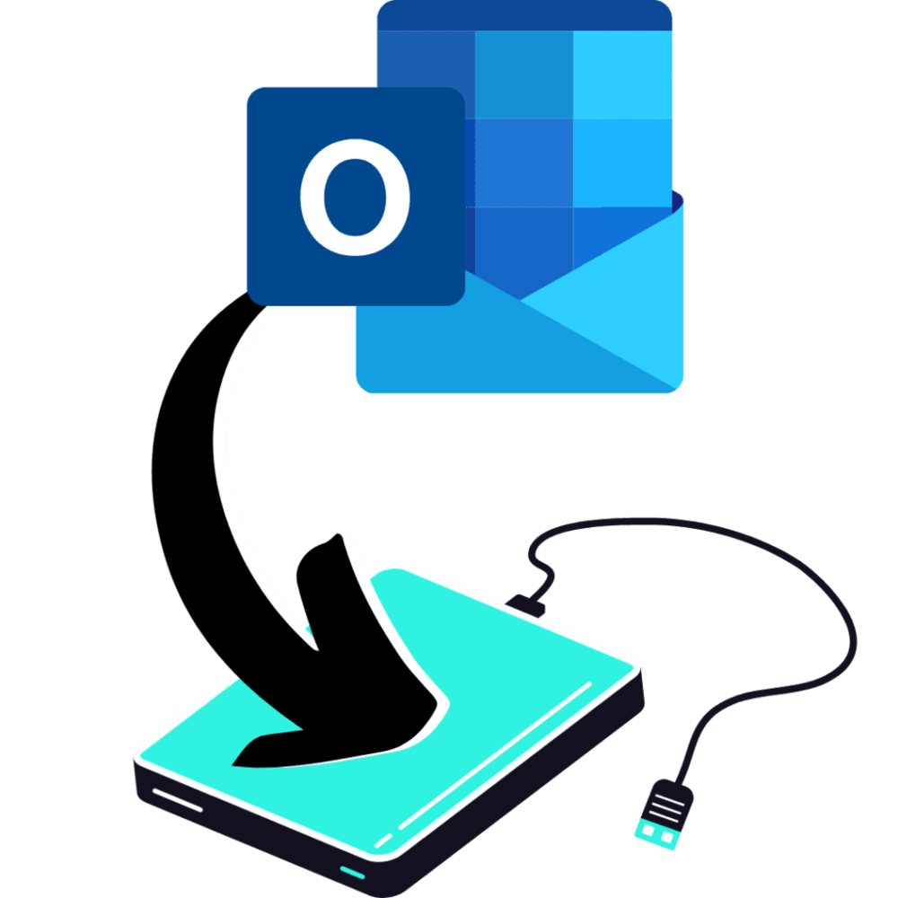 microsoft outlook and a hard drive - how to save emails from outlook 365 to hard drive