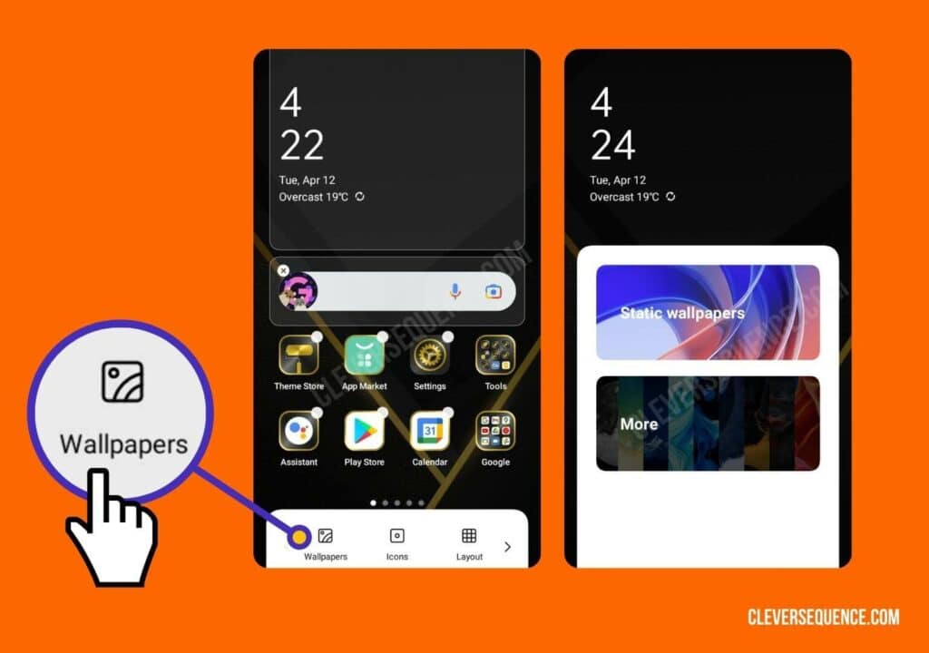 on your android click on wallpapers how to make a wallpaper with multiple pictures
