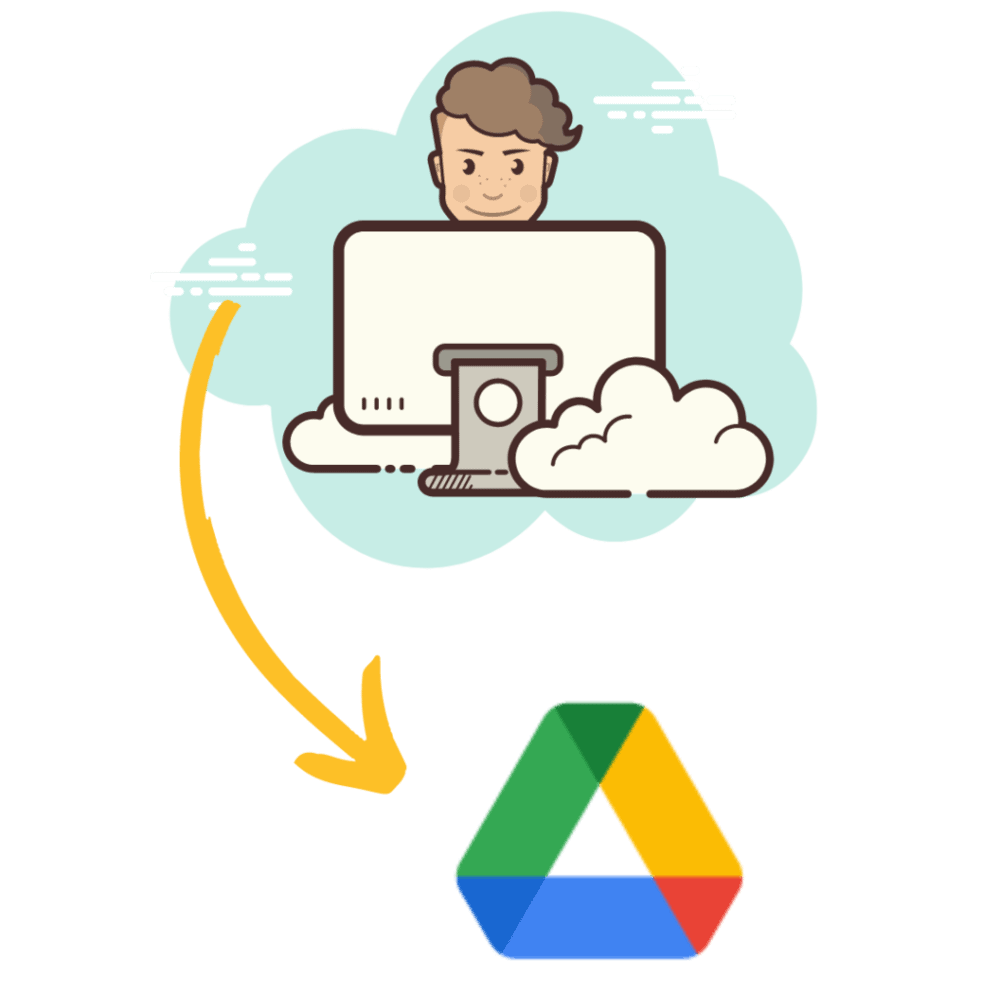 person on the computer - how to backup Mac to Google Drive - Time Machine backup to Google Drive
