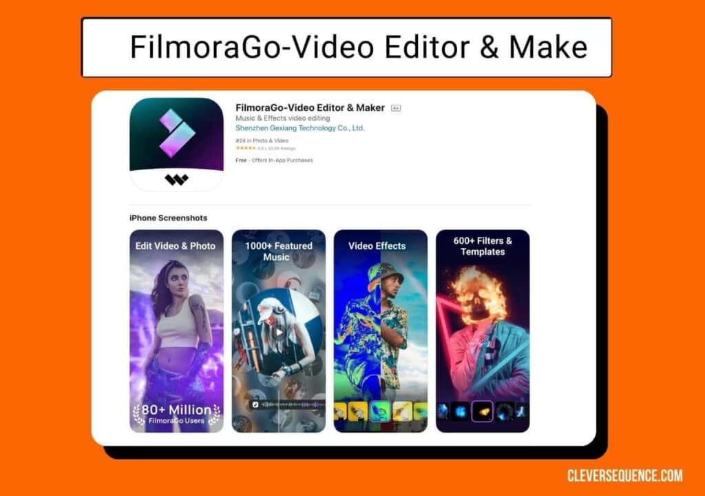 FilmoraGo-Video Editor and Make how to improve video quality on iPhone