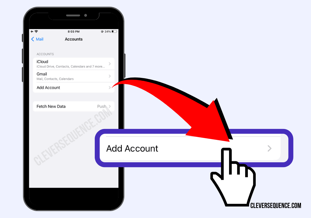Near the bottom of your main settings menu how to set up Google account on iPhone