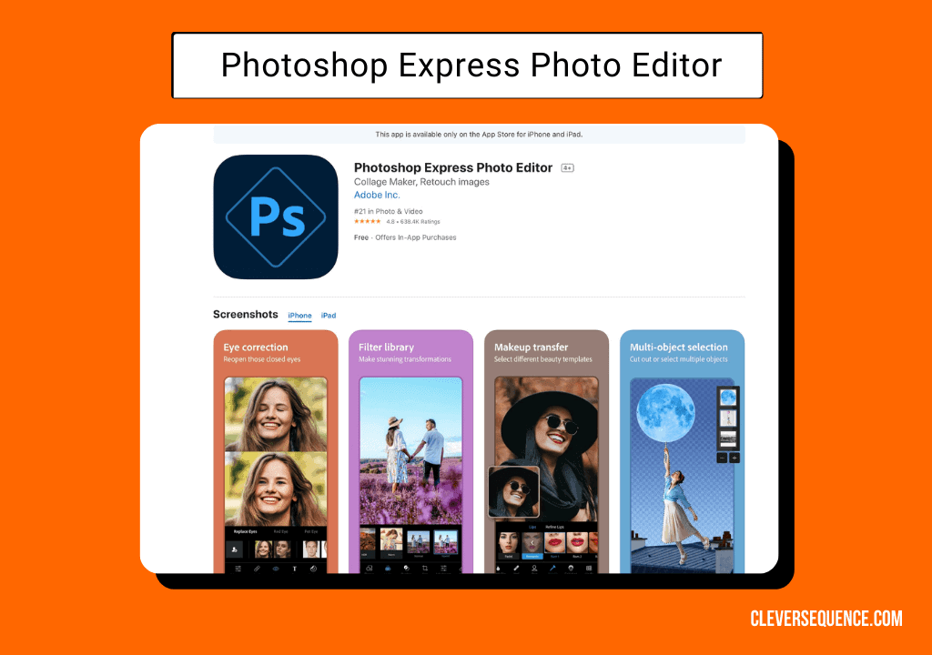 Photoshop Express Photo Editor - combine multiple images into one image