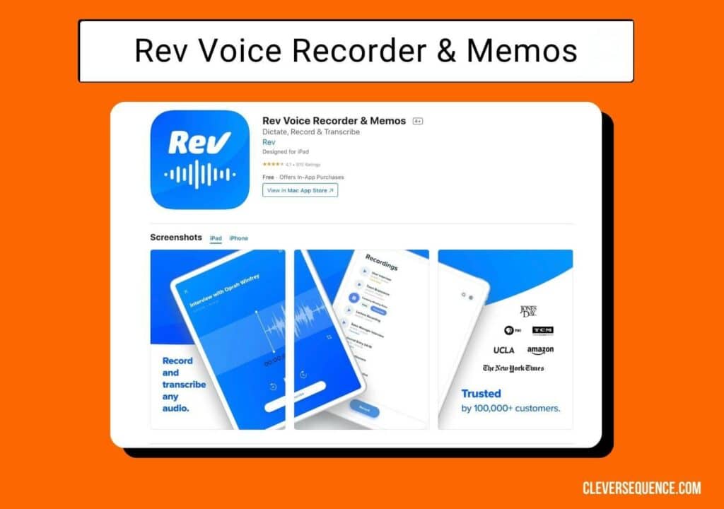 Rev Voice Recorder Memos how to record an MP3 file on iPhone