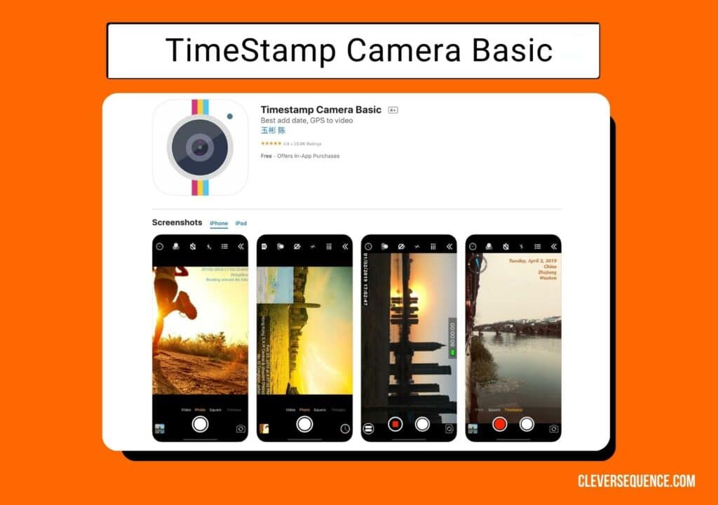 TimeStamp Camera Basic how to timestamp photos on iPhone photo with date and time