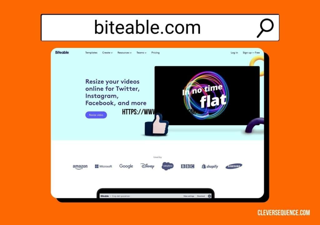 biteable - resize video for Instagram free