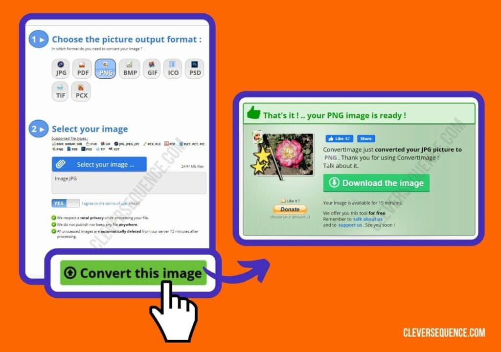 click convert this image then download the image how to turn an image into a PNG