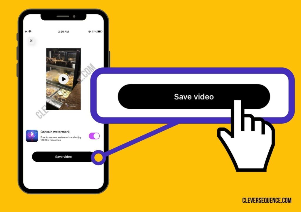 click on save video at the bottom how to improve video quality on iPhone