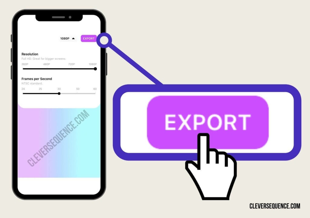 click on the export button located in the top right corner