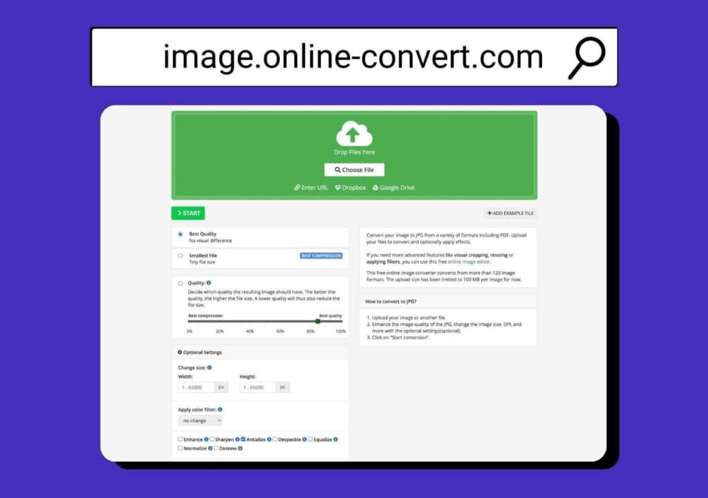 image online-convert - how to convert JPG to PNG on iPhone