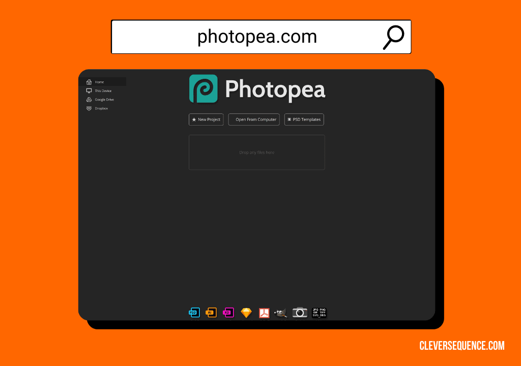photopea - family portrait from individual photos