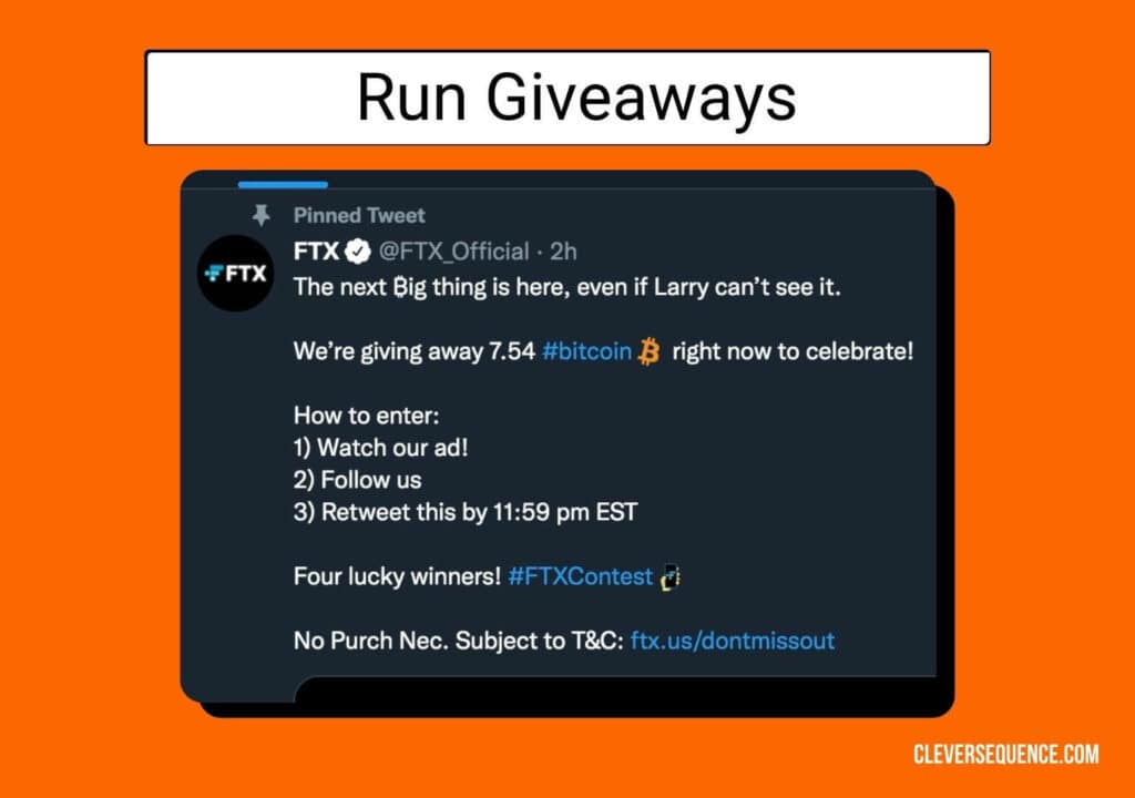 run giveaways - how to announce a new business on social media - new business announcement on social media