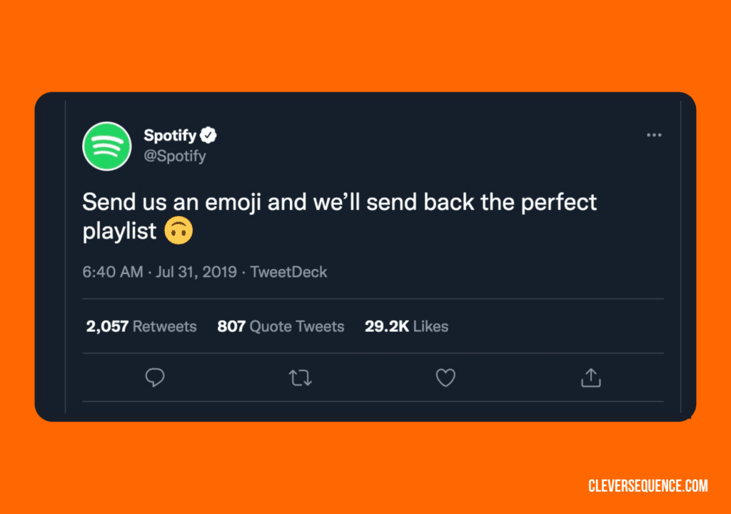 spotify tweet - how to announce a new business on social media