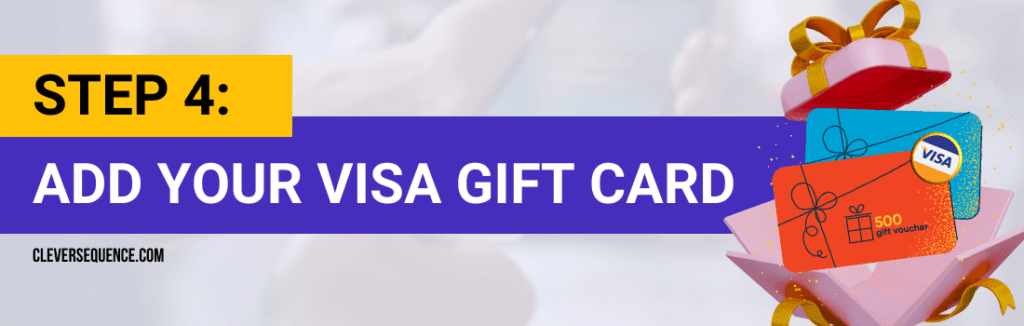 Add Your Visa Gift Card how to transfer money from Visa gift card to Cash App