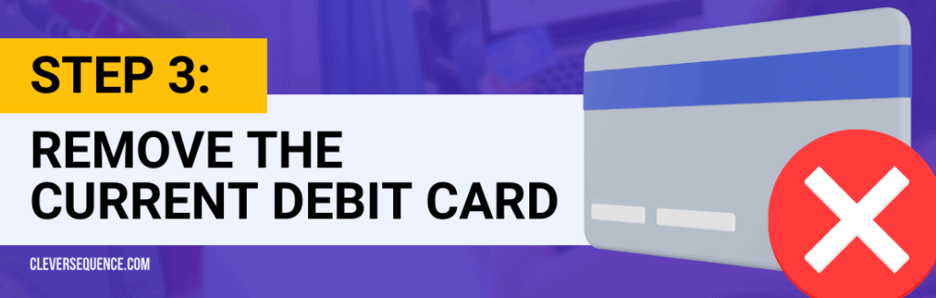 Remove the Current Debit Card cash apps that accept prepaid cards