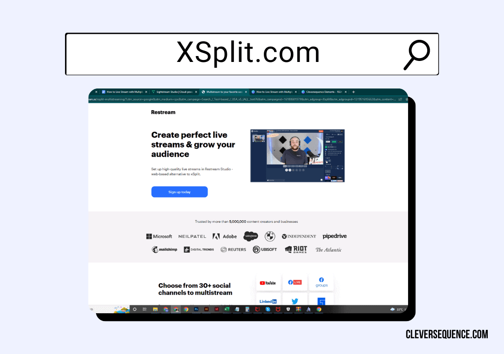 XSplit Facebook live with multiple presenters