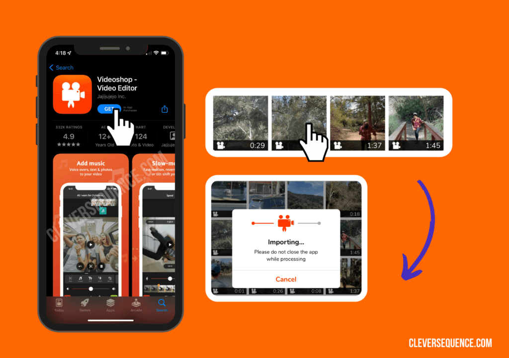 download the app and select the video how to enhance the sound on a video