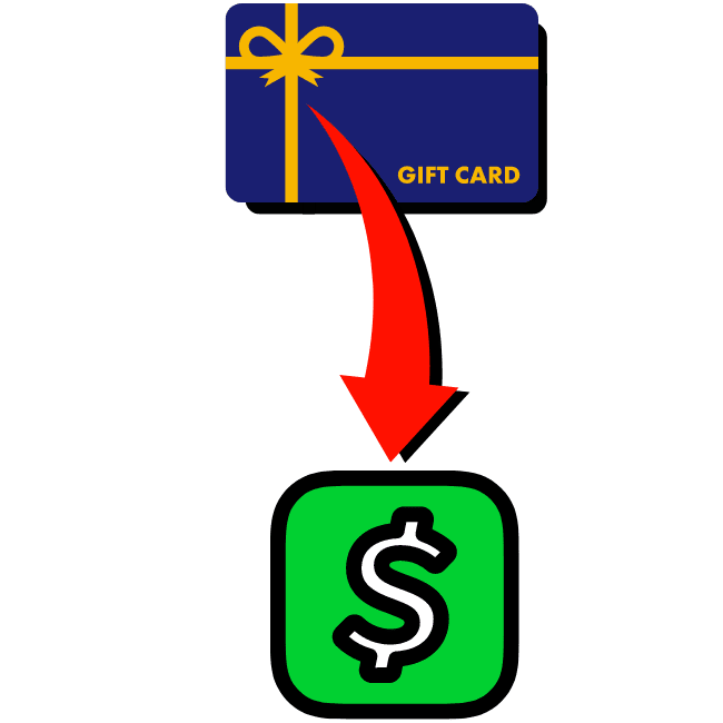 sending money from gift card to cash app red arrow what prepaid cards work with Cash App